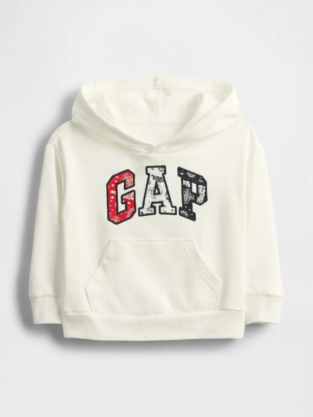 GAP Kids' White Relaxed Logo Hoodie Size 5Y